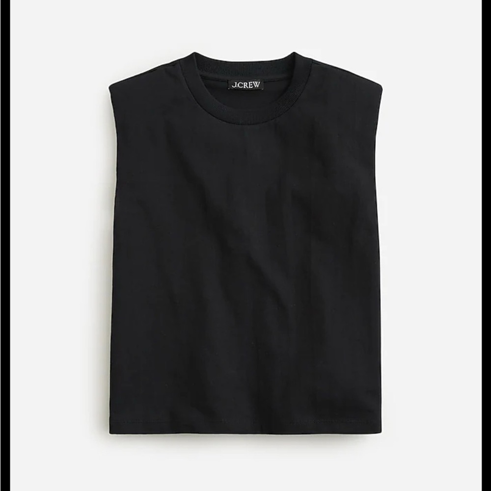 J. Crew Structured Muscle Tee in Mariner Cotton in Black Small